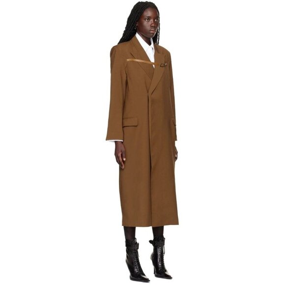 Luar Belt Coat Size S Womens Brown Trench Jacket $780 - Picture 16 of 16